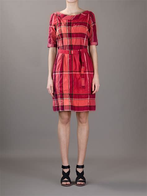 burberry red mini dress with short sleeve|burberry her men's clothing.